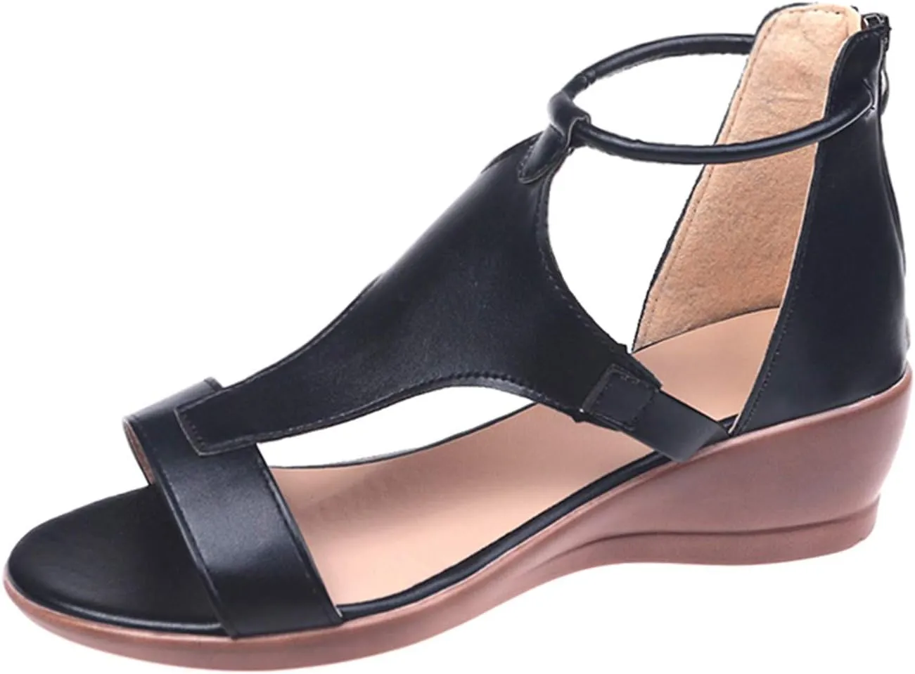 Rvidbe Orthopedic Sandals for Women Comfy Orthotic Sandal Anti-Slip Breathable Arch Support Platform Wedge Sandals Shoes