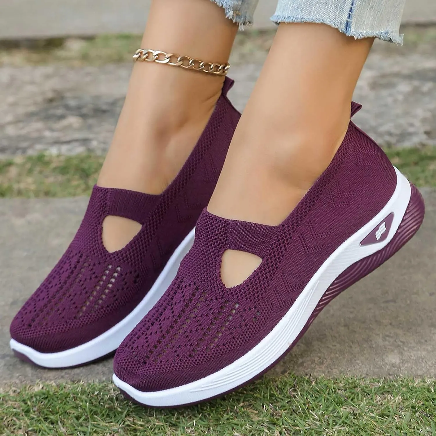 Sandals for Women Orthopedic Breathable Sandals Slip on Arch Support Sandal Memory Foam Sandal Walking Shoes