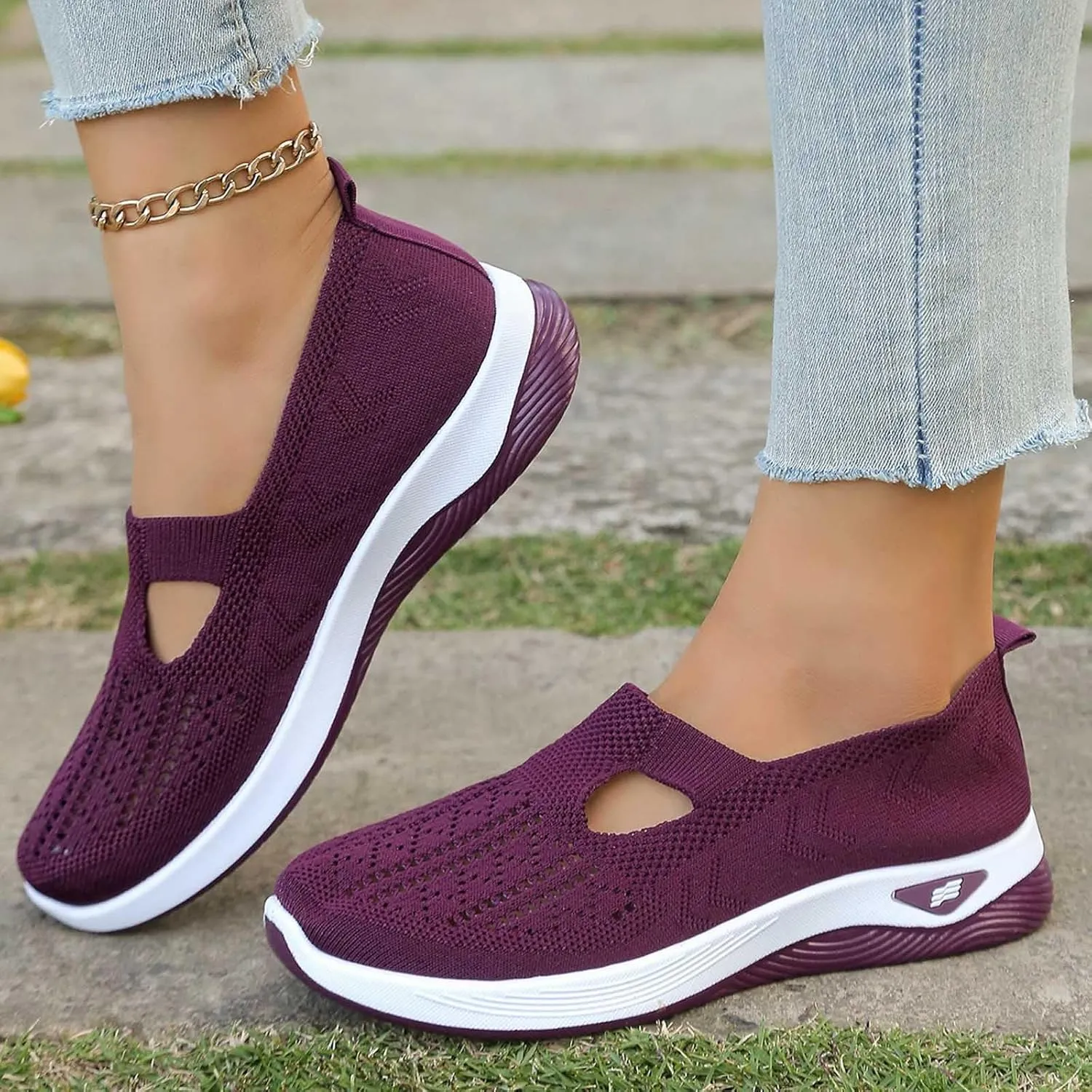 Sandals for Women Orthopedic Breathable Sandals Slip on Arch Support Sandal Memory Foam Sandal Walking Shoes