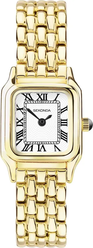 Sekonda Monica Ladies 20mm Quartz Watch in White with Roman Numerals, Analogue Display and Alloy Strap