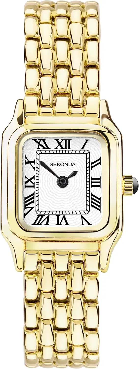 Sekonda Monica Ladies 20mm Quartz Watch in White with Roman Numerals, Analogue Display and Alloy Strap