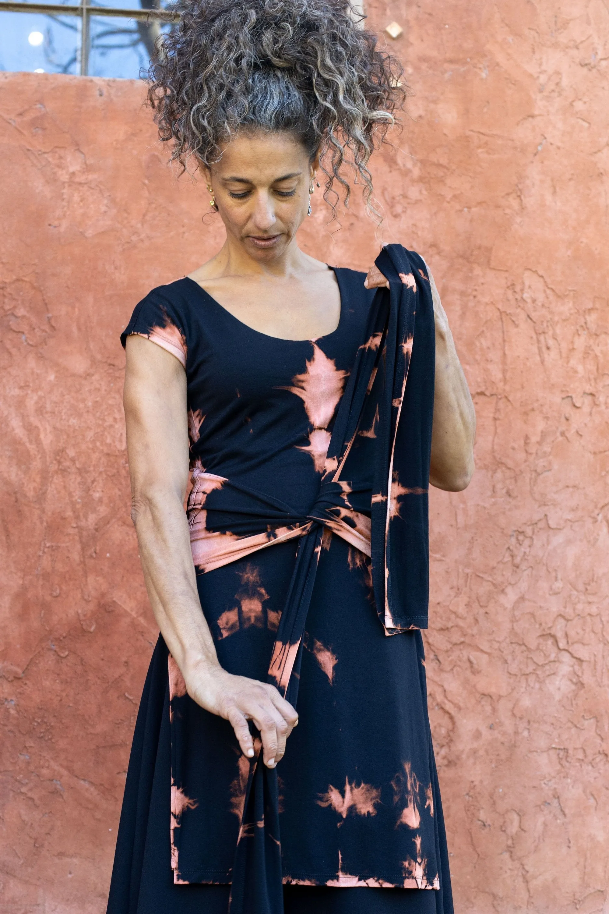 Shibori Hand Dye Tibetan Tunic
