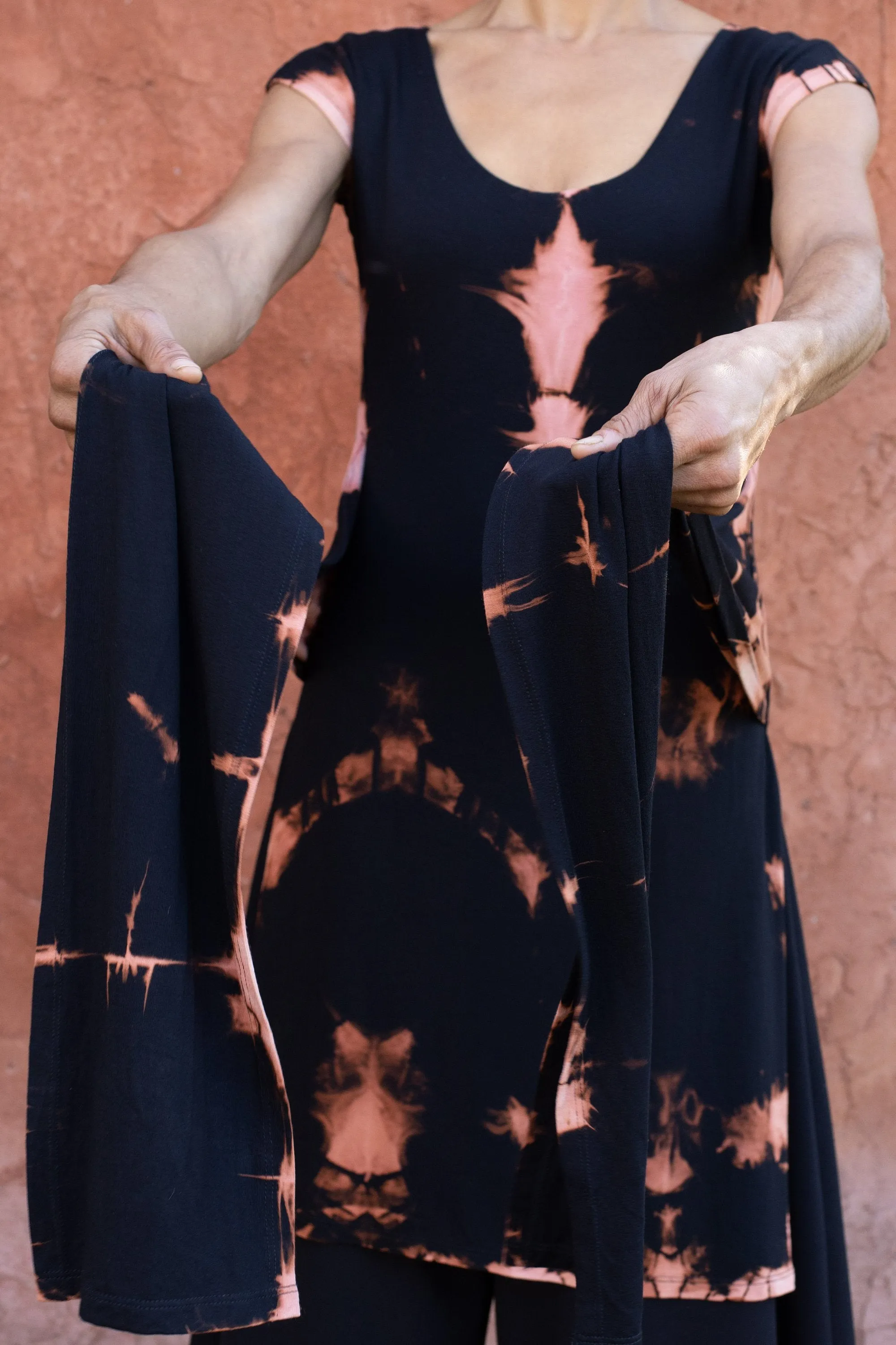 Shibori Hand Dye Tibetan Tunic