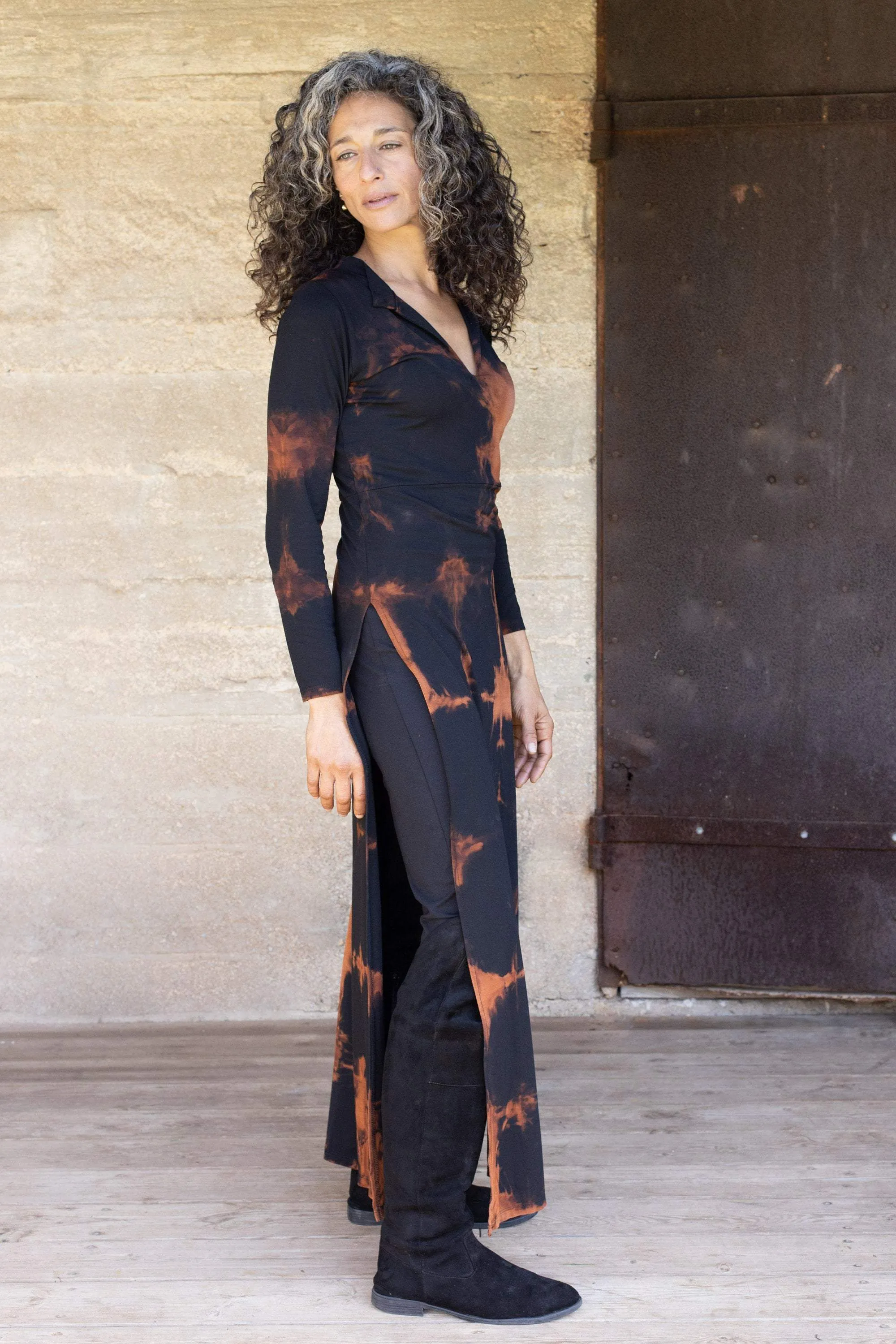 Shibori Handmade Dyed Asian Maxi tunic