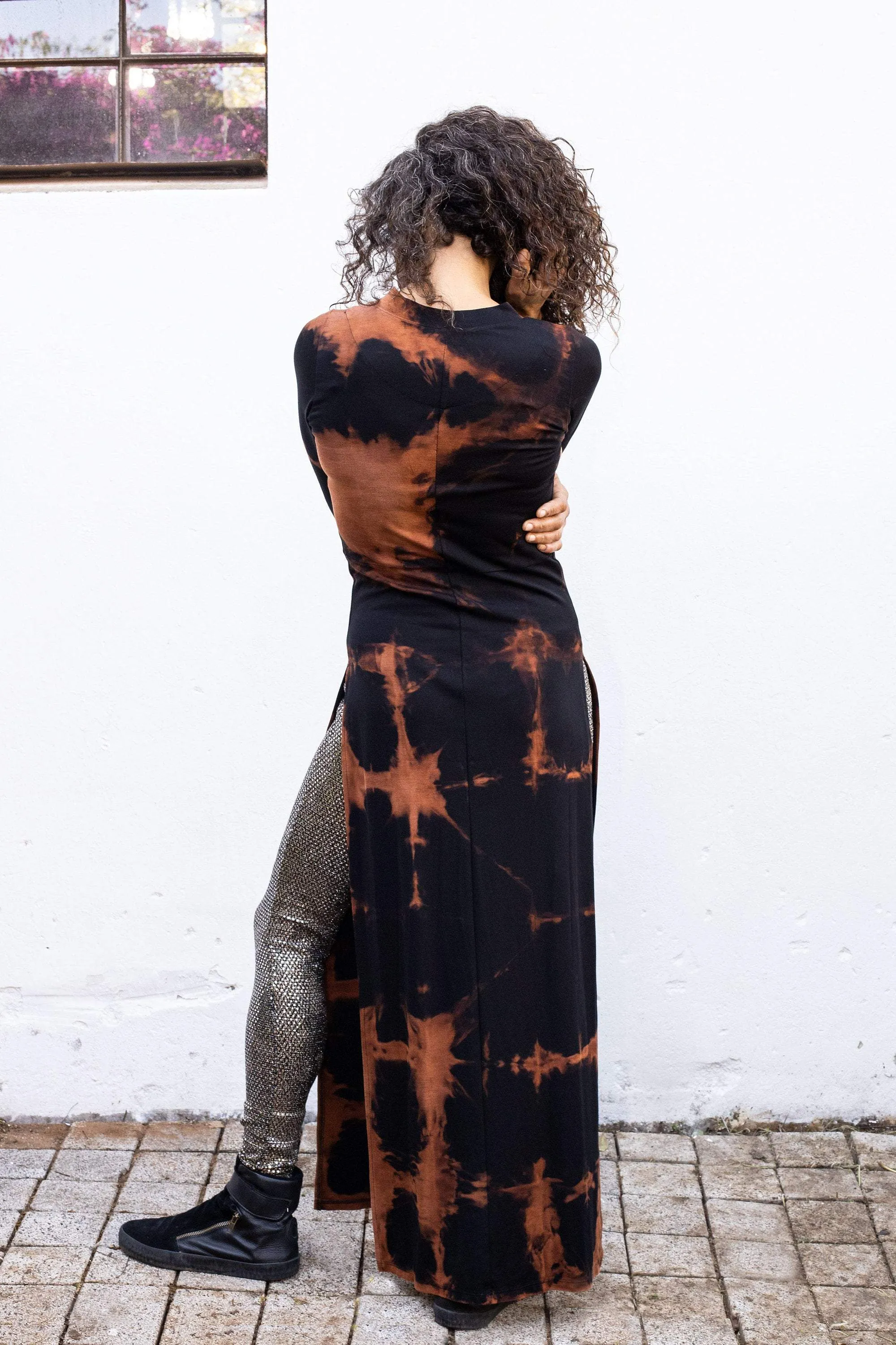 Shibori Handmade Dyed Asian Maxi tunic