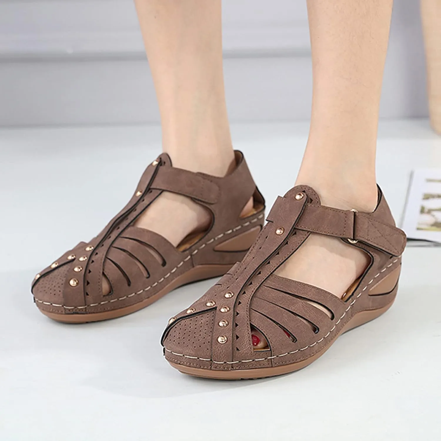 Shoes for Bunions and Wide Feet Sandalias Para Mujer Elegantes Blancas Sandals for Women Dressy Orthopaedic Shoes for Women Arch Support Flip Flops Women 1 Inch Heel Sandals for Women