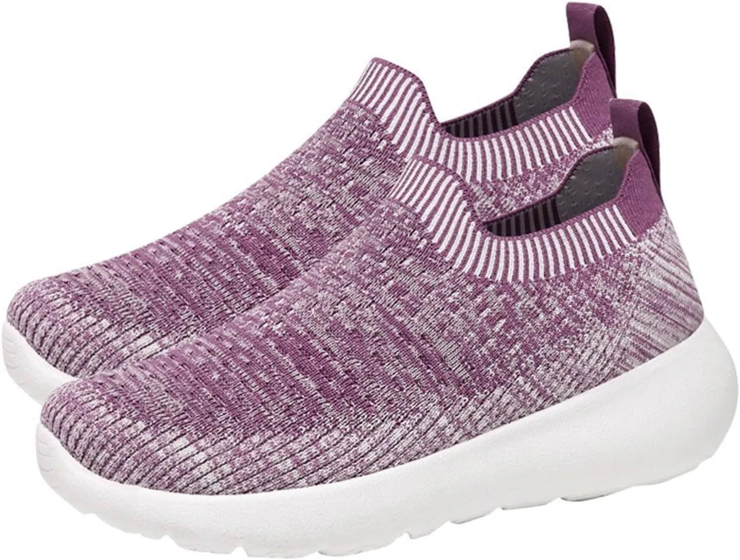 Shoes Size 38 Walking Sneakers Breathable Woven Slip On Foam Shoes with Easy Slip in Design for Comfort (4 UK Purple)