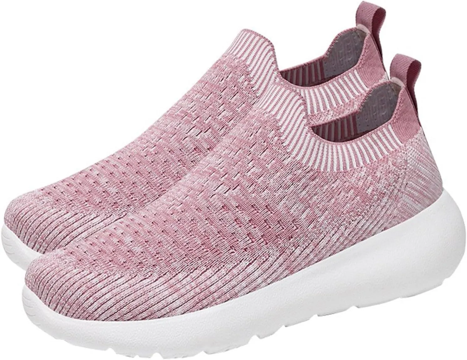 Shoes Size 38 Walking Sneakers Breathable Woven Slip On Foam Shoes with Easy Slip in Design for Comfort (5 UK Soft red)