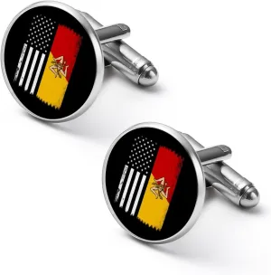 Sicilian U.S. Flag 1 Pair Men's Cuff Links Alloy Personalized Cufflinks Shirt Accessories Business Wedding Gift