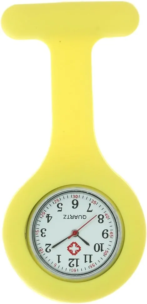 Silicone Pocket Brooch Clip Fob Medical Nurse Watch Pocket Clock Gift for Hospital Doctors Nursing Timepiece