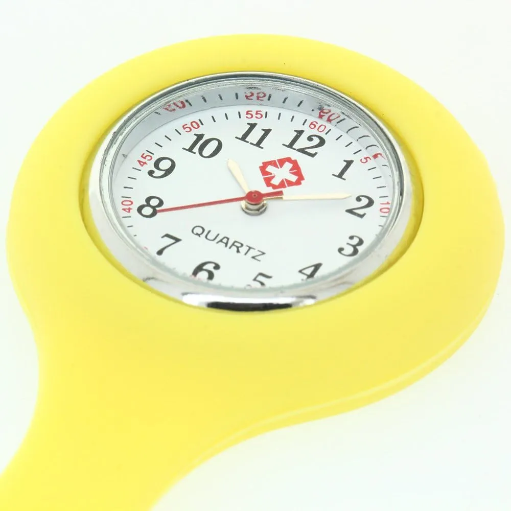 Silicone Pocket Brooch Clip Fob Medical Nurse Watch Pocket Clock Gift for Hospital Doctors Nursing Timepiece