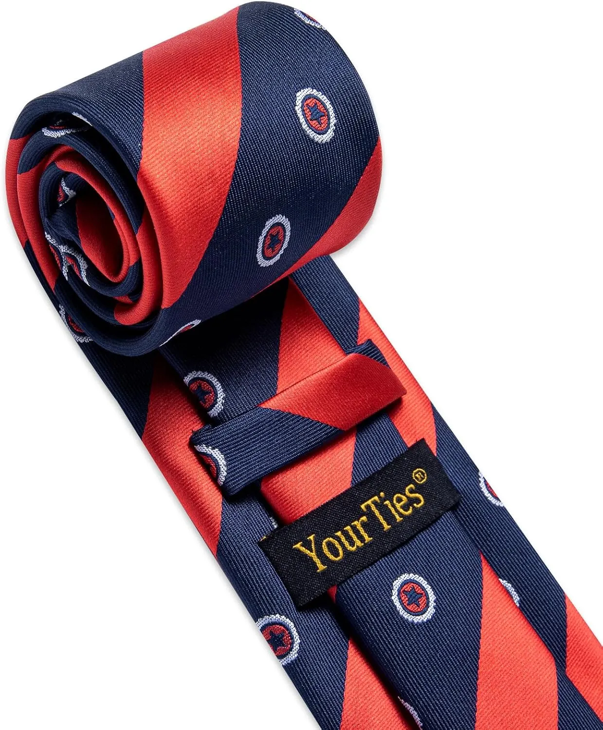 Silk Ties for Men Paisley Floral Striped Necktie and Pocket Square Cufflinks Tie Clip Set 4PC