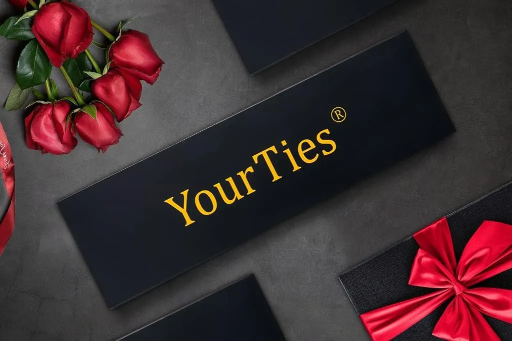 Silk Ties for Men Paisley Floral Striped Necktie and Pocket Square Cufflinks Tie Clip Set 4PC