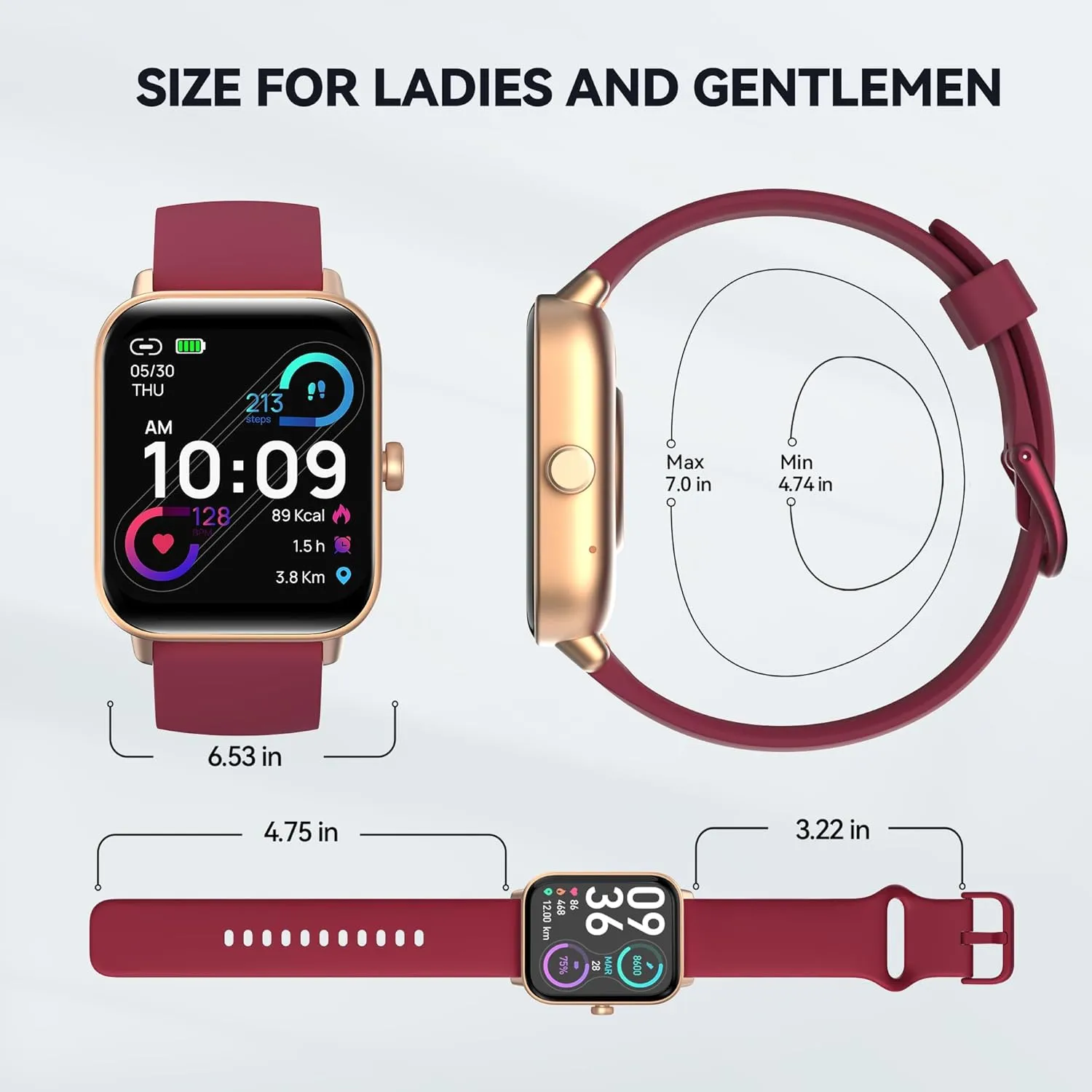 Smart Watch for Women,1.8"Fitness Watch(Answer/Make Call),Alexa Built-in, [24H Heart Rate Sleep Blood Oxygen Monitor],5ATM Waterproof,100 Sports Modes Step Calorie Women Watches for iOS&Android Phones