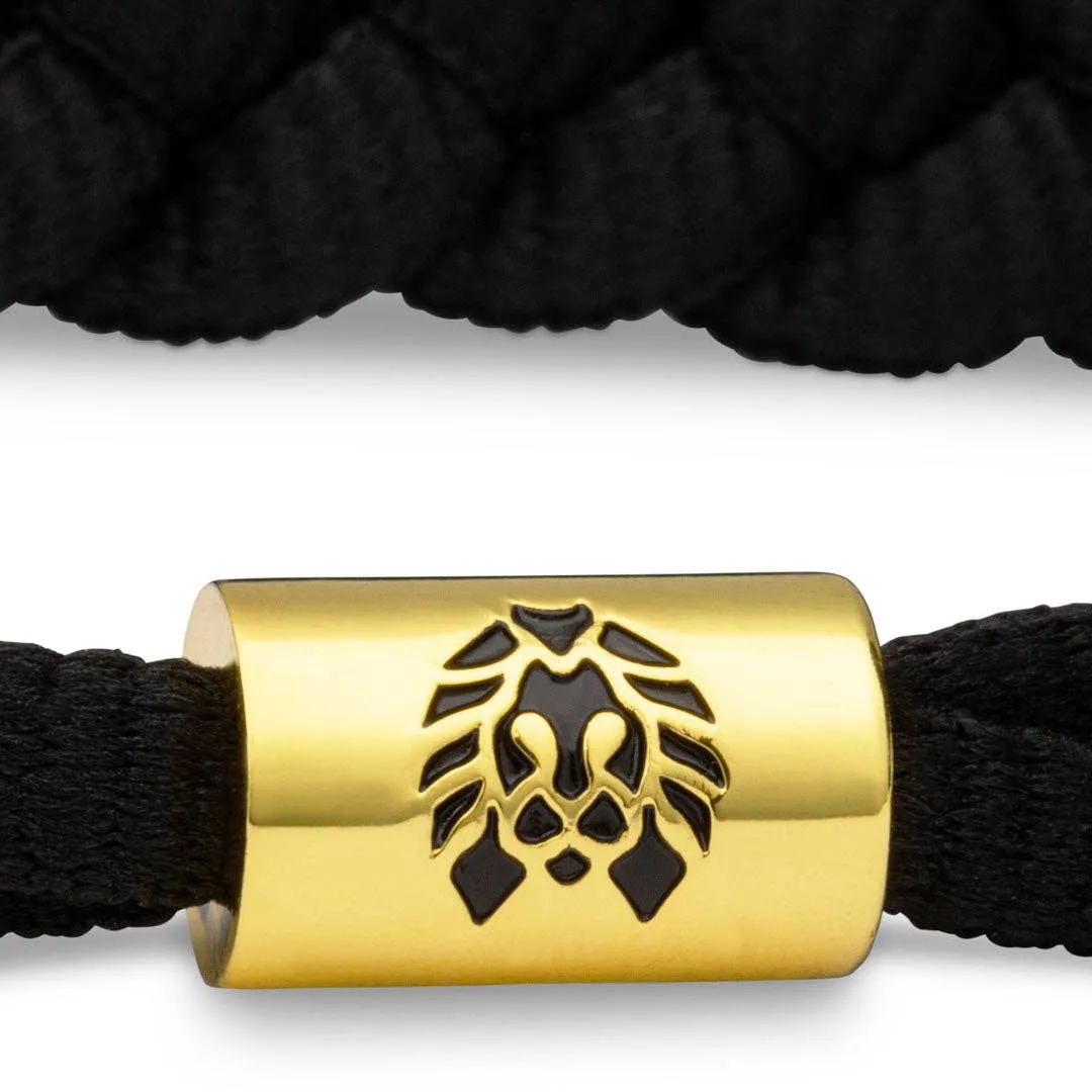 Solid Braided Bracelet: Onyx II / Medium/Large Black