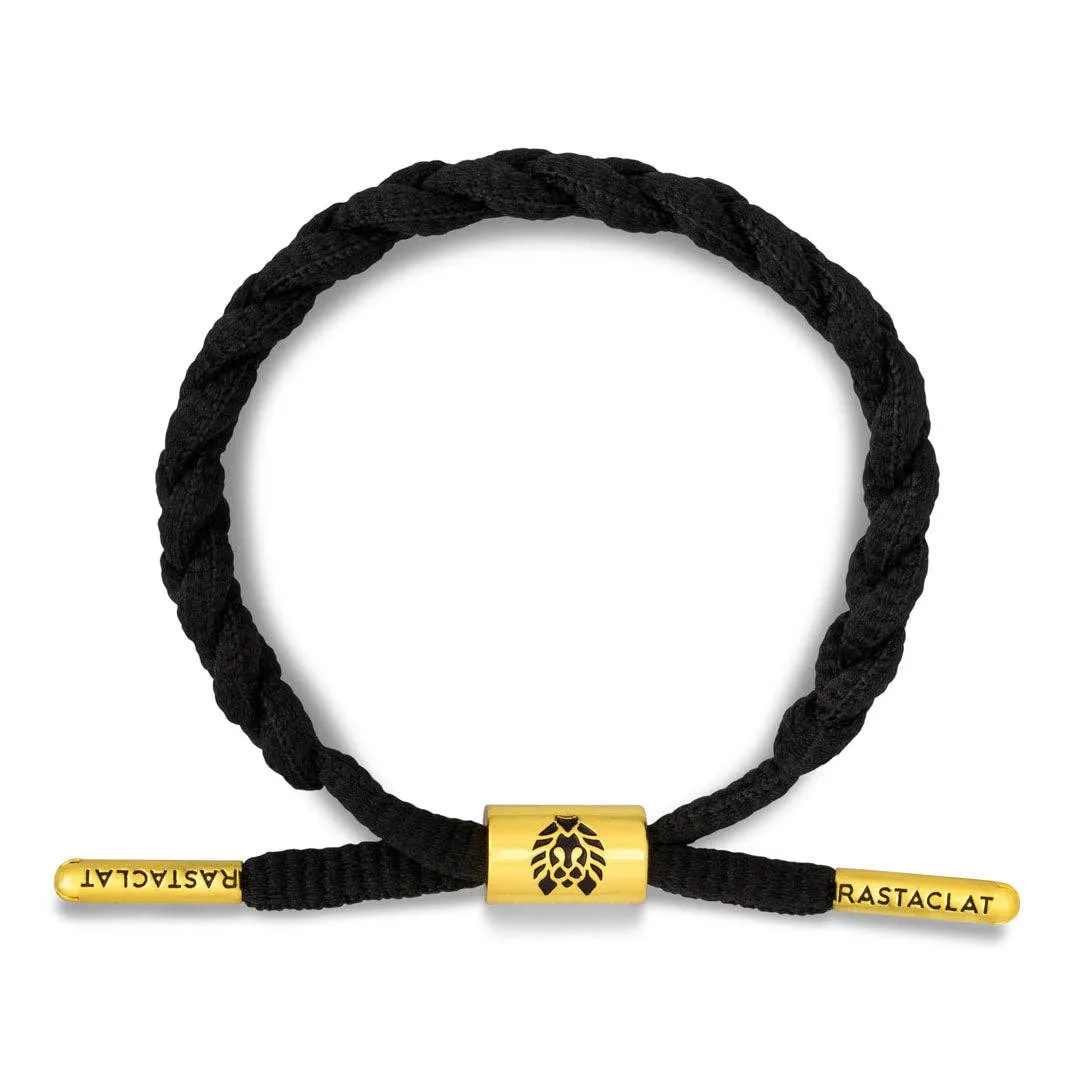 Solid Braided Bracelet: Onyx II / Medium/Large Black