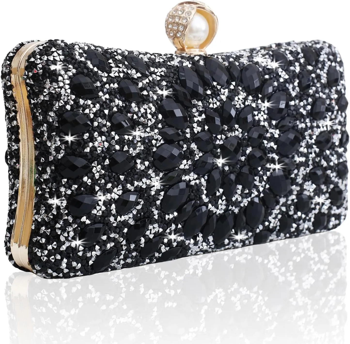 Sparkly Women's Evening Clutch Purses Rhinestone Bag Luxury Handbags For Weddings Formal Prom Party