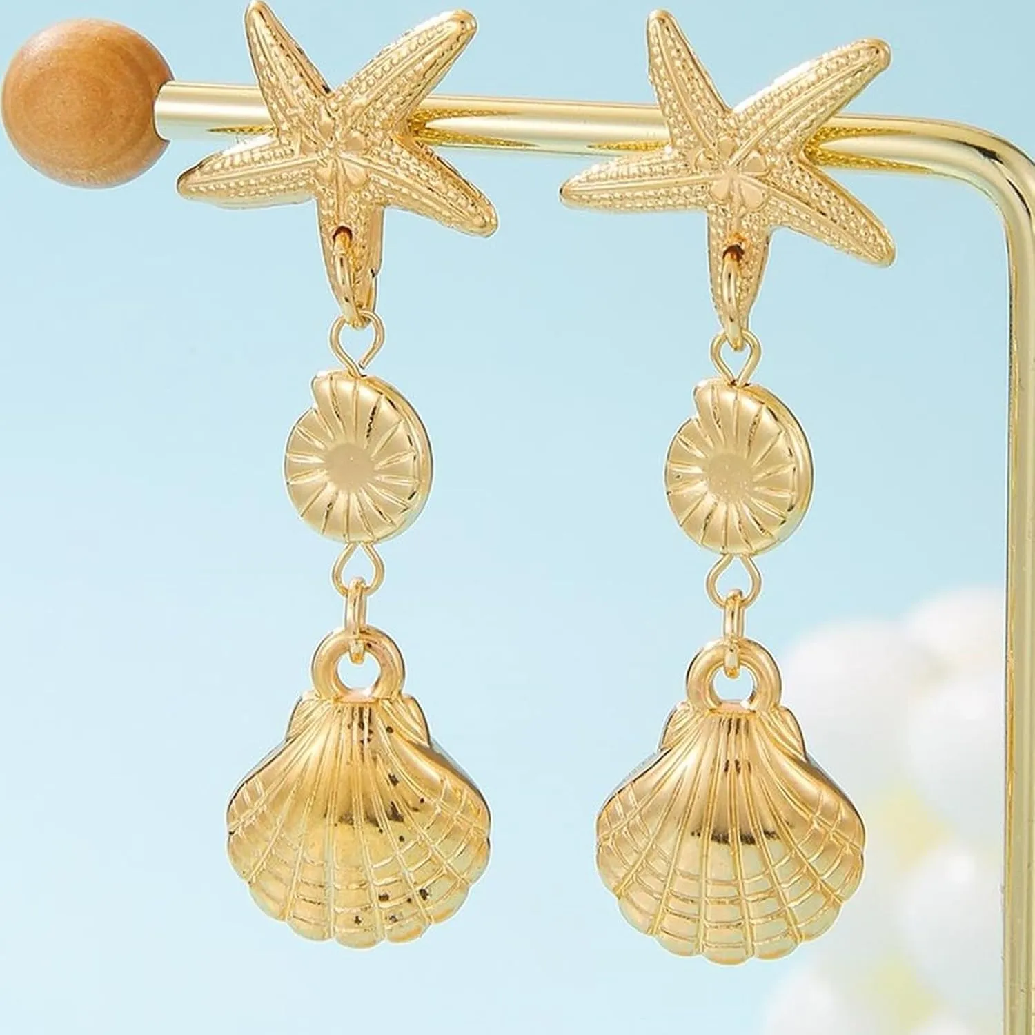 Starfish Earrings for Women Simple Dainty Beach Earrings Summer trendy for Women Beach Jewelry Gifts