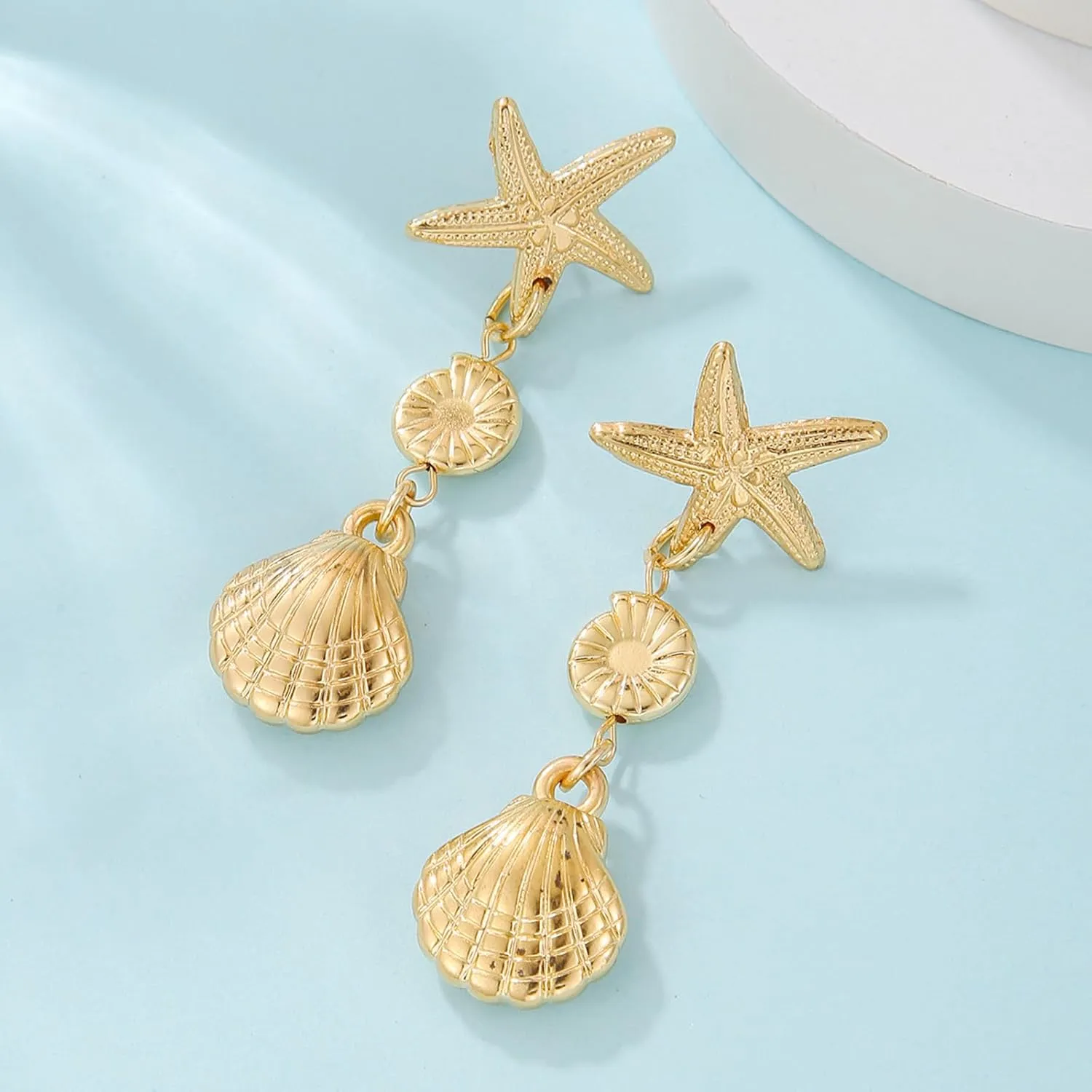 Starfish Earrings for Women Simple Dainty Beach Earrings Summer trendy for Women Beach Jewelry Gifts
