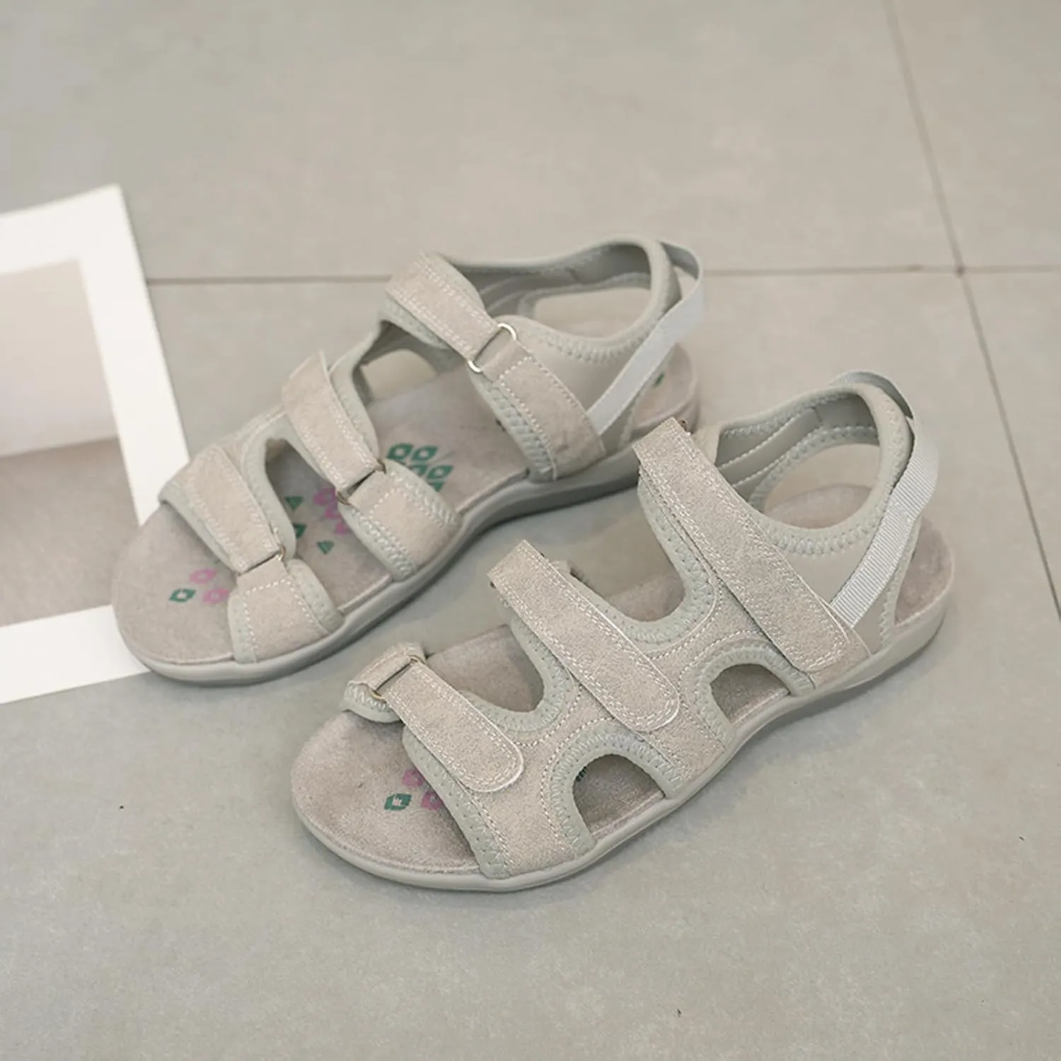 SuanlaTDS Orthopedic Wedge Sandals for Women Summer Dressy Walking Shoes Comfortable Low Heels Platform Arch Support Adjustable Strap Open Toe Thick Sole Sports Hiking Sandal
