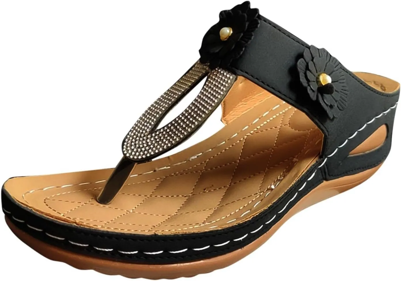 Summer Sandals for Women Wide Width Walking Sandals Dressy Comfortable Wedge Sandals Flip Flops Orthopedic Sandals