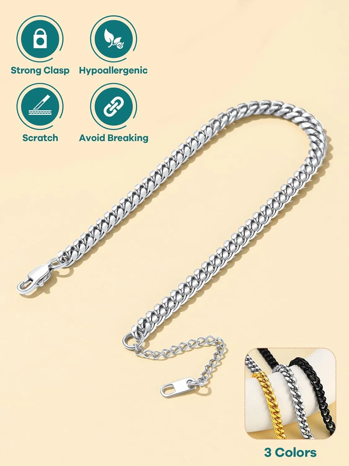 Supcare Stainless Steel Anklets Custom Ankle Chain (with Gift Package)
