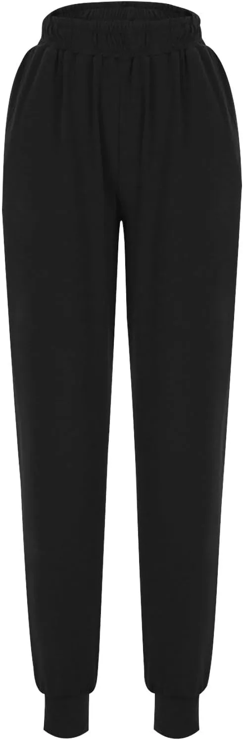 Sweatpants for Women with Pockets Stretch High Waist Jogger Sweat Pants Loose Fit Casual Lightweight Workout Trousers