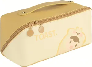This travel makeup bag is easy to access makeup bag organizer is easy to organizeda stylish and practical makeup organizer bag. (Brown)