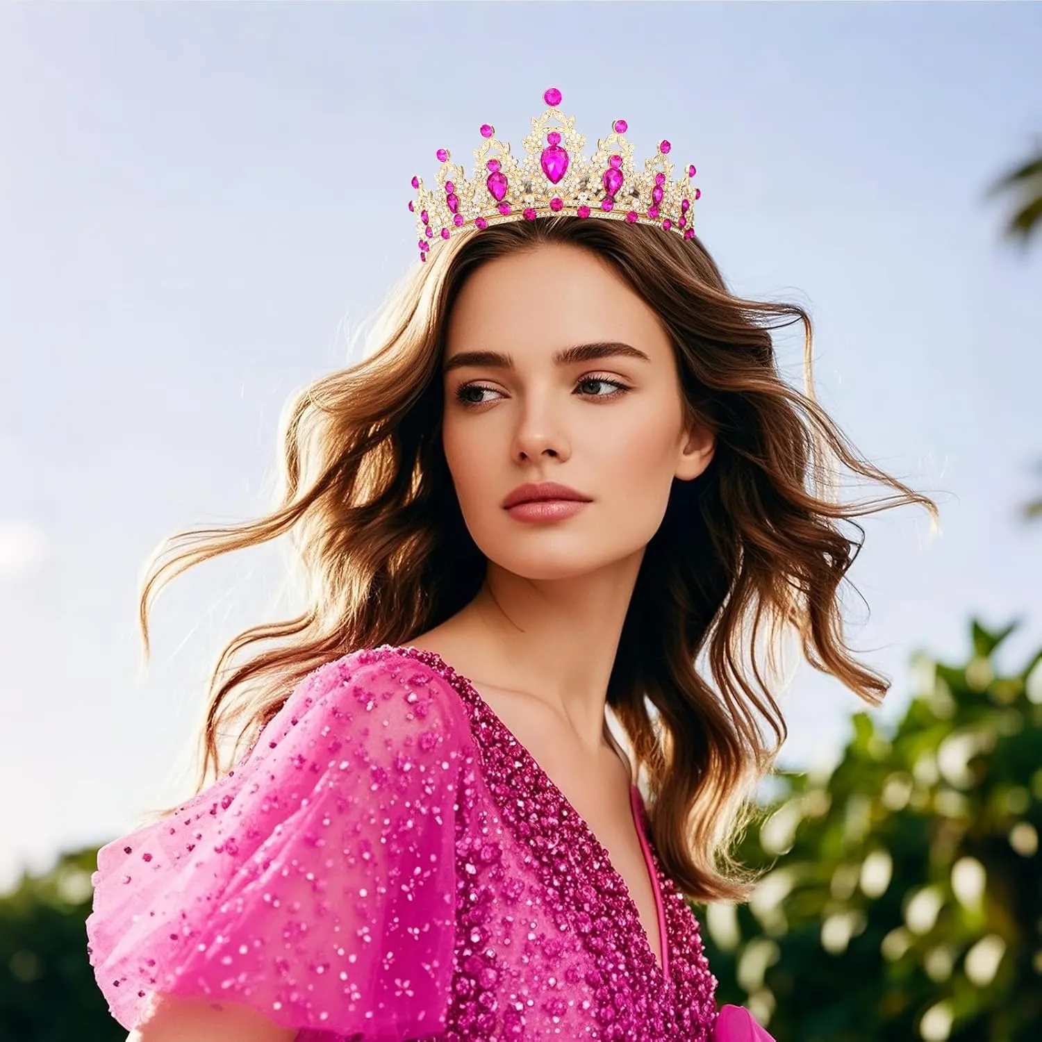 tiaras and crowns for women queen crowns for Women and Girls Crystal Princess Tiaras Rhinestone Tiaras For Wedding Bridal Birthday Prom Pageant Party