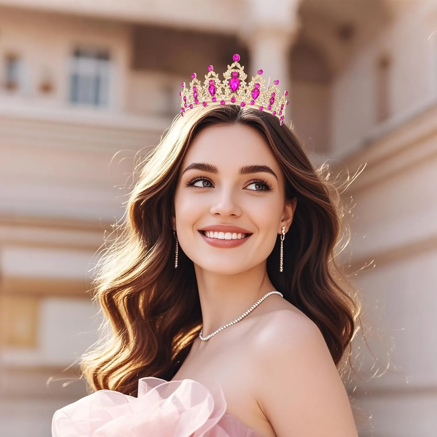 tiaras and crowns for women queen crowns for Women and Girls Crystal Princess Tiaras Rhinestone Tiaras For Wedding Bridal Birthday Prom Pageant Party