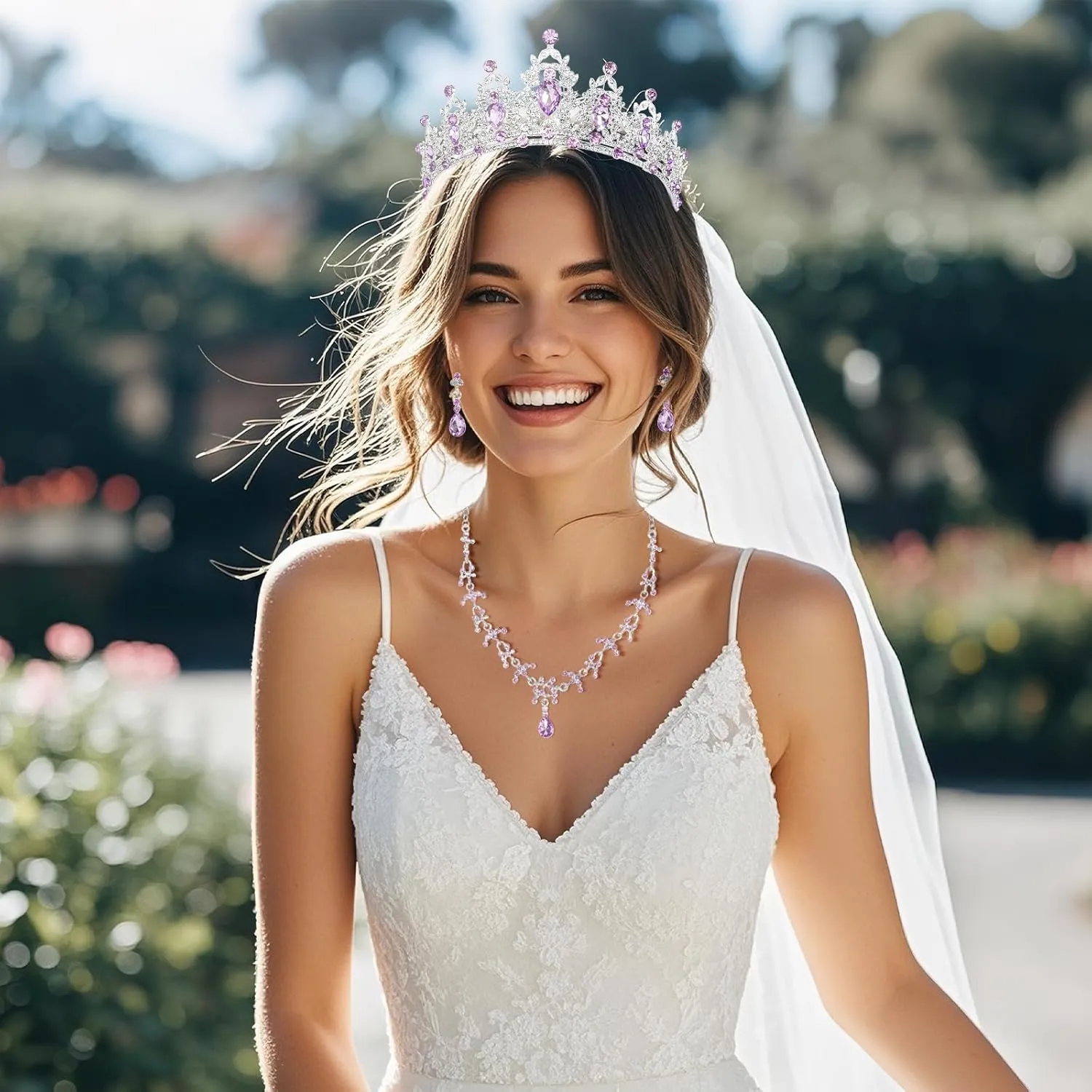 Tiaras and Crowns for Women,Crystal Bridal Jewelry Set,Costume Party Halloween Prom Pageant Jewelry for Women