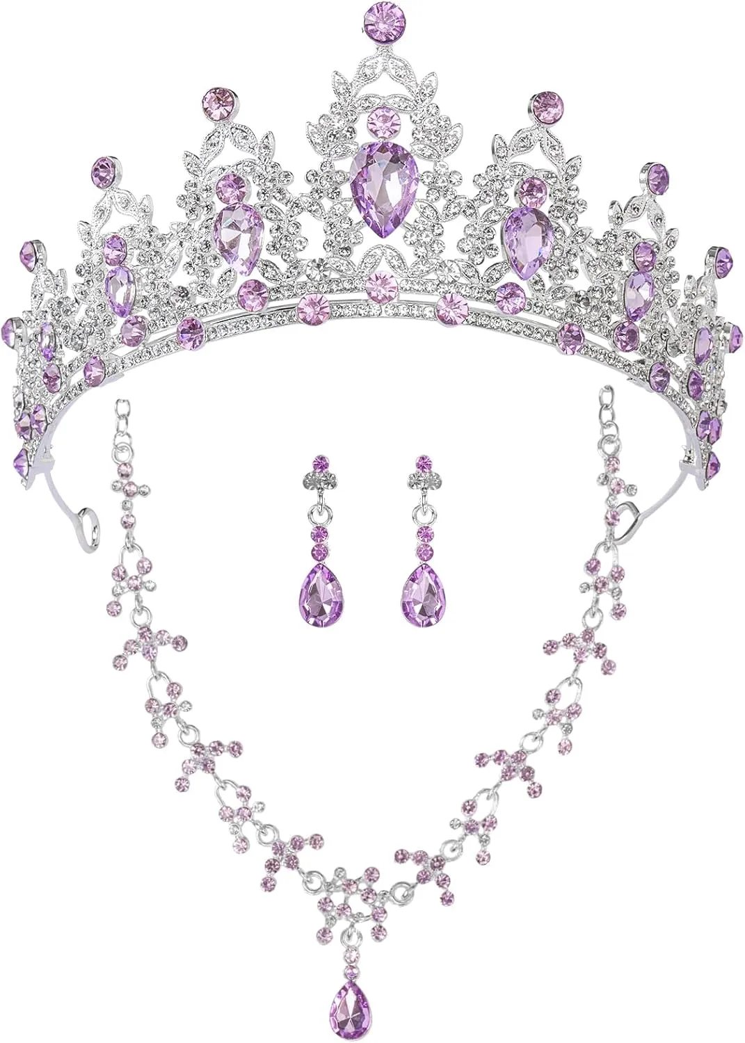 Tiaras and Crowns for Women,Crystal Bridal Jewelry Set,Costume Party Halloween Prom Pageant Jewelry for Women