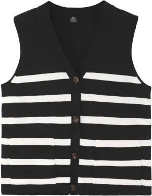 Totatuit Women's Sweater Vests Striped Lightweight Knit Tank Top Trendy Sweater Vest for Women with Pockets