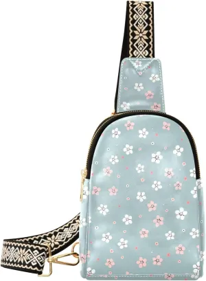 trendy Flowers Spring Little Fresh bag fanny pack leather cross body bag for for hiking