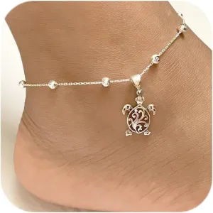 Trendy Waterproof Boho Anklets Set Adjustable Dainty 4PCS Anklets for Women Non Tarnish Summer Beach Jewelry Gift