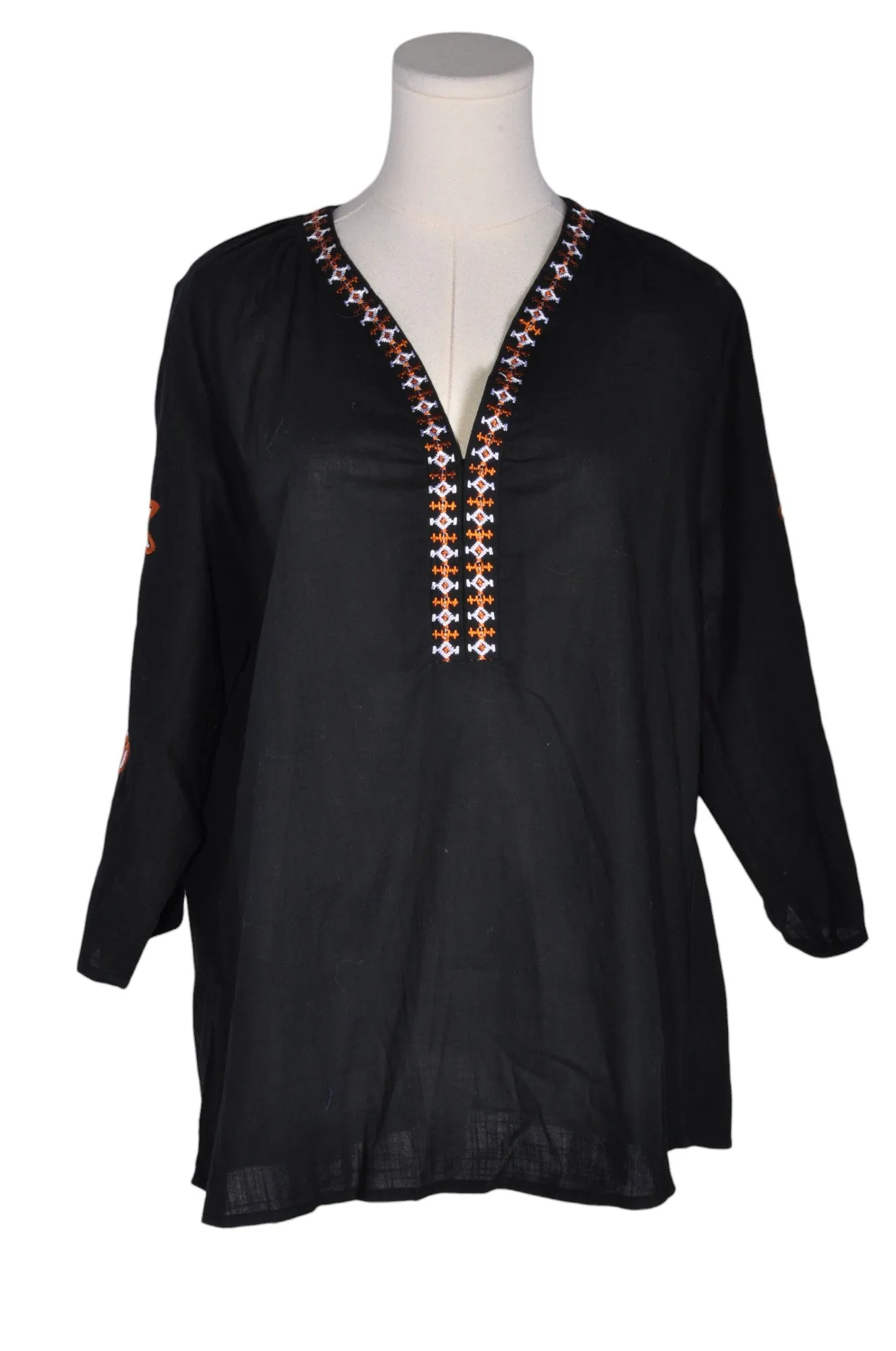 UNBRANDED Women Tunics Regular fit in Black - XL
