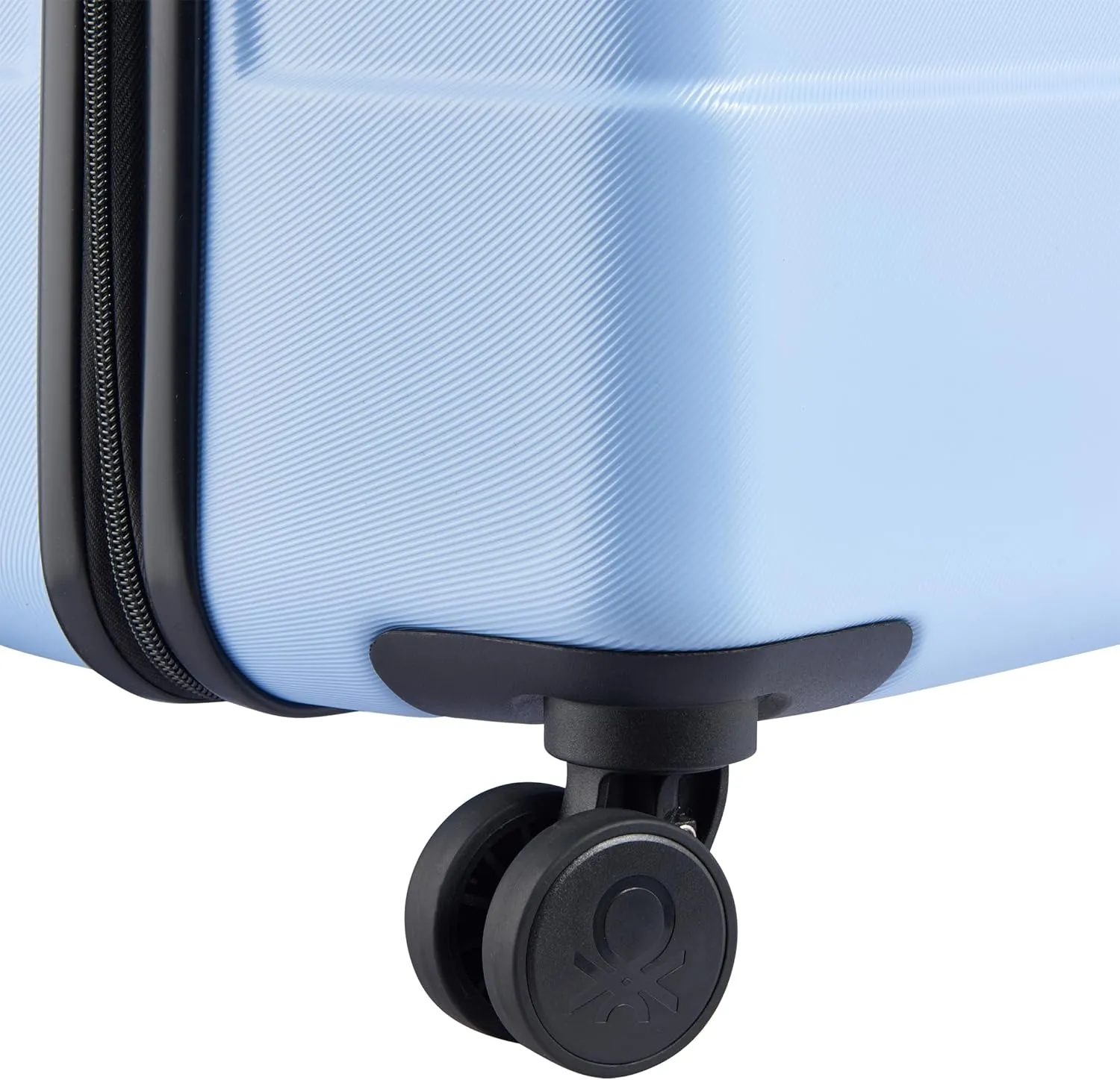 United Colors of Benetton Now Hardside Luggage with Spinner Wheels, Light Blue, Checked-Large 27 Inch
