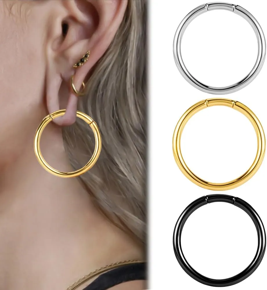 Vankula 2pcs Simple Style Hypoallergenic 316 Stainless Steel Ear Hangers Weight Ear Gauges Piercing Plug Pair Selling 2g 0g Body Jewelry