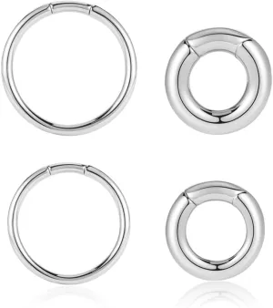 Vankula 2pcs Simple Style Hypoallergenic 316 Stainless Steel Ear Hangers Weight Ear Gauges Piercing Plug Pair Selling 2g 0g Body Jewelry