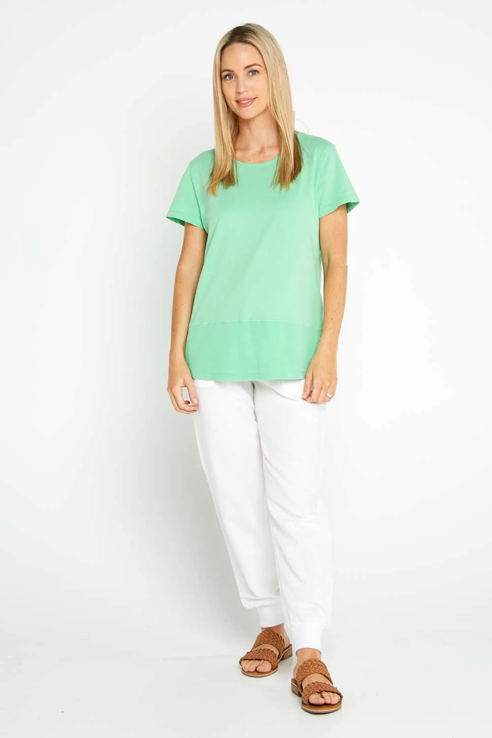 Victoria Linen Joggers - White