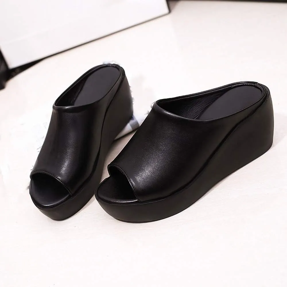 Walking Sandals Women Orthopedic Sneakers Platform Summer Sandals for Women Summer Women Slippers Leisure Bottom Fashion Thick Fish Mouth Women's Women Sandals Dress
