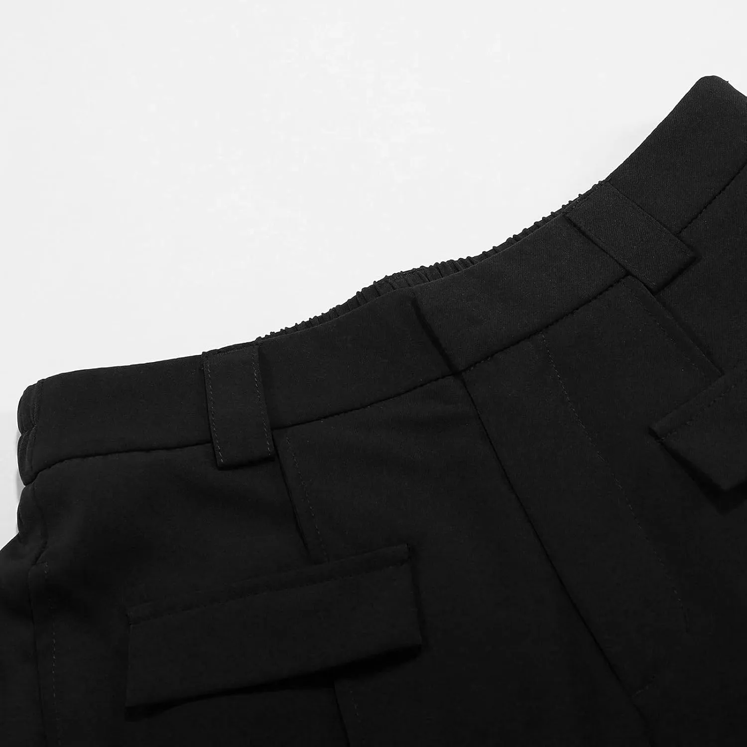 Wide Leg Dress Pants Women's High Waisted Dressy Trousers Bottom Loose Fit Elastic Waist Business Casual Pants Office