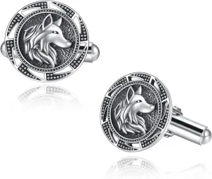 Wolf Cufflink 925 Sterling Silver Cufflinks for Men Suit Accesorries Cufflinks Jewelry Gifts for Men Husband