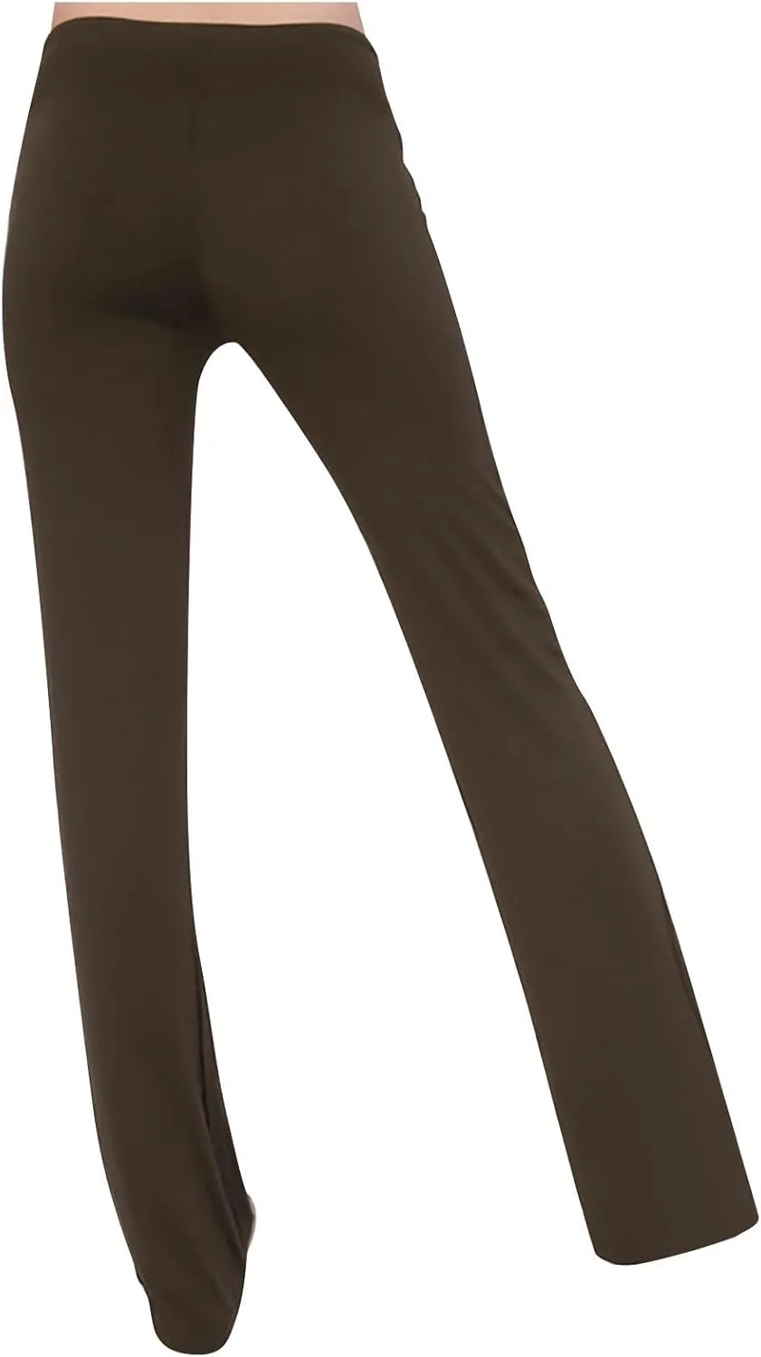 Women High Rise Yoga Leggings, Ladies Plus Size Loose Flare Trousers Drawstring Wide Leg Pants Stretchy Sweatpants