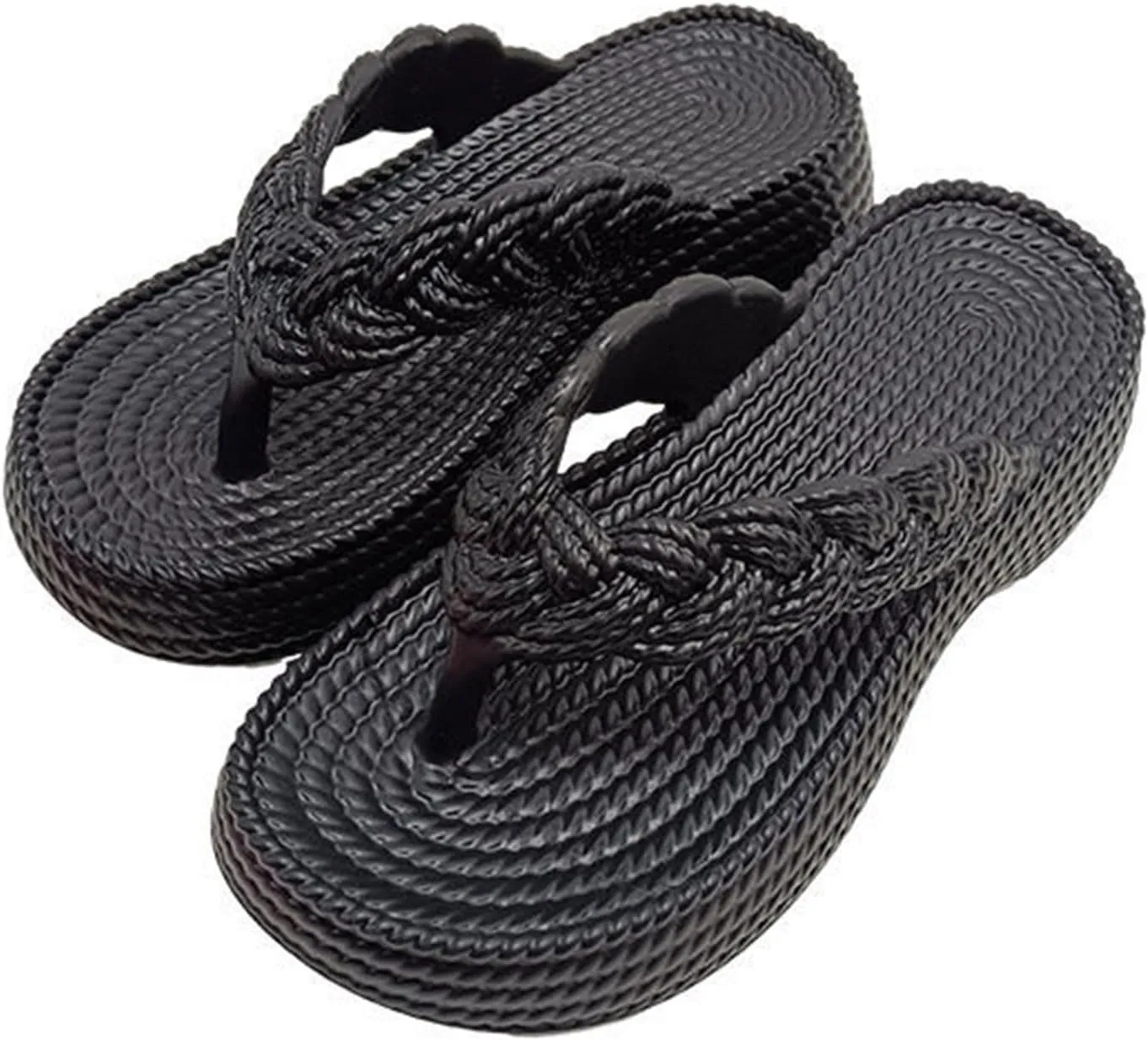 Women Orthopedic Solid Rattan Sandals Clip Toe Arch Support Slipper Platform Anti-Slip Flip Flop Summer Thong Sandal