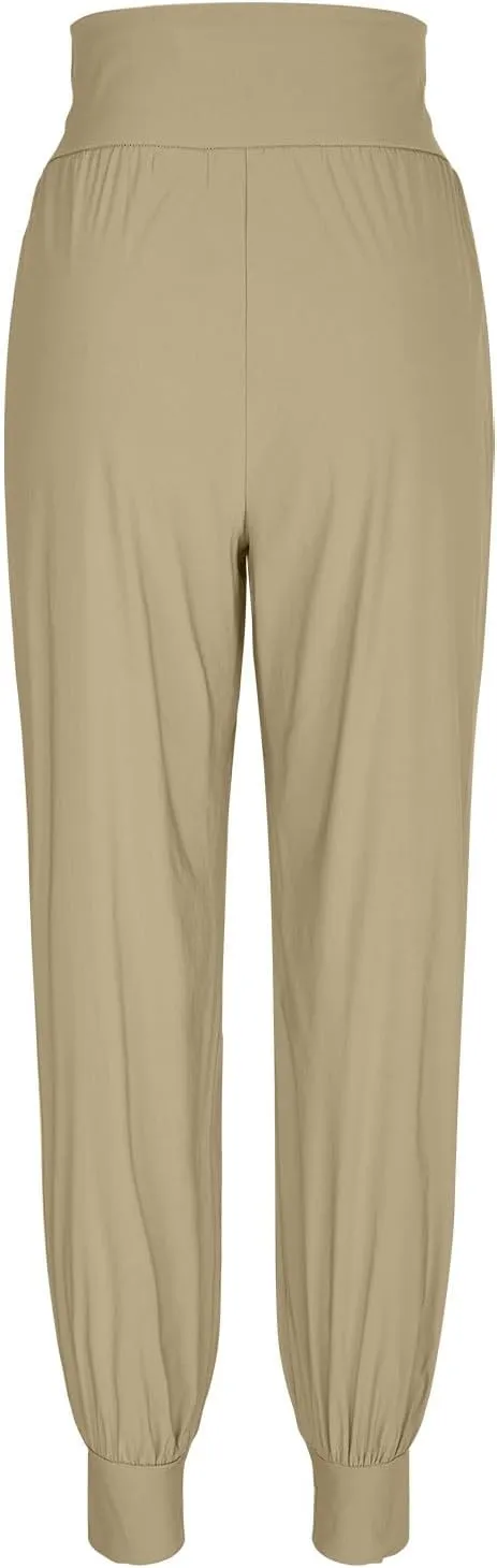 Women Tapered Joggers Pants with Pocket Casual Yoga High Waist Sweatpants Drawstring Ankle Pant Jogger Sweat Trousers