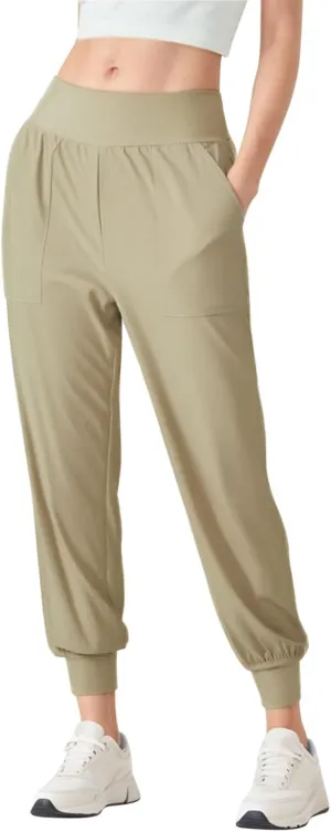 Women Tapered Joggers Pants with Pocket Casual Yoga High Waist Sweatpants Drawstring Ankle Pant Jogger Sweat Trousers