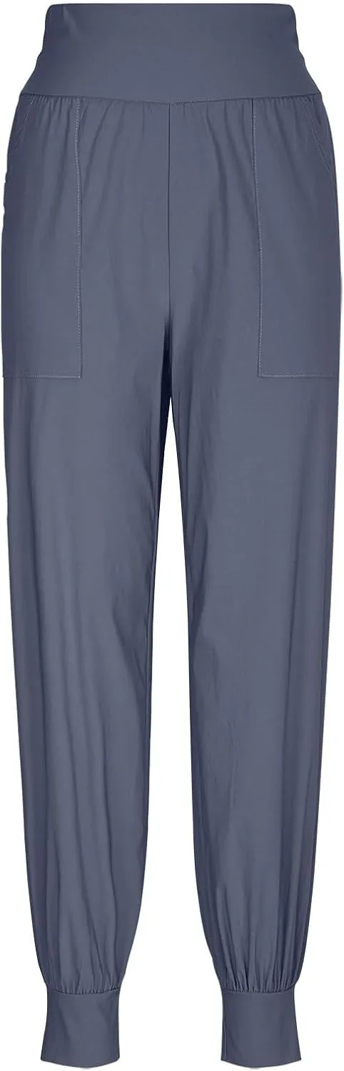 Women Tapered Joggers Pants with Pocket Casual Yoga High Waist Sweatpants Drawstring Ankle Pant Jogger Sweat Trousers