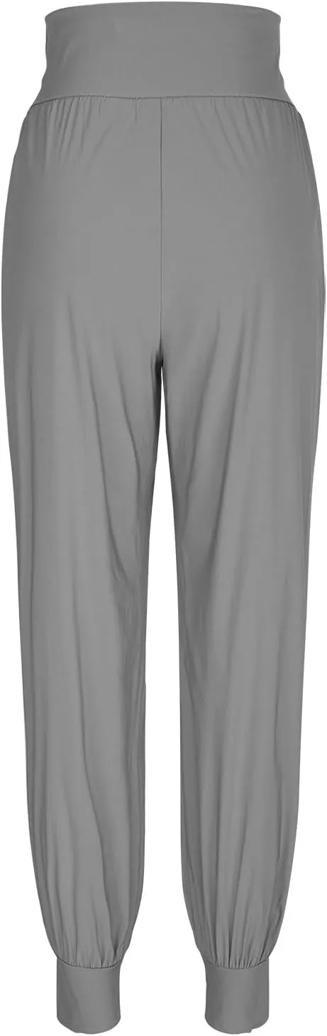 Women Tapered Joggers Pants with Pocket Casual Yoga High Waist Sweatpants Drawstring Ankle Pant Jogger Sweat Trousers