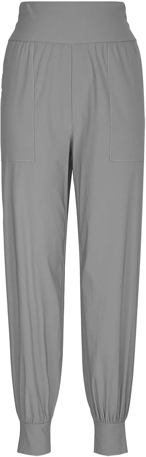 Women Tapered Joggers Pants with Pocket Casual Yoga High Waist Sweatpants Drawstring Ankle Pant Jogger Sweat Trousers